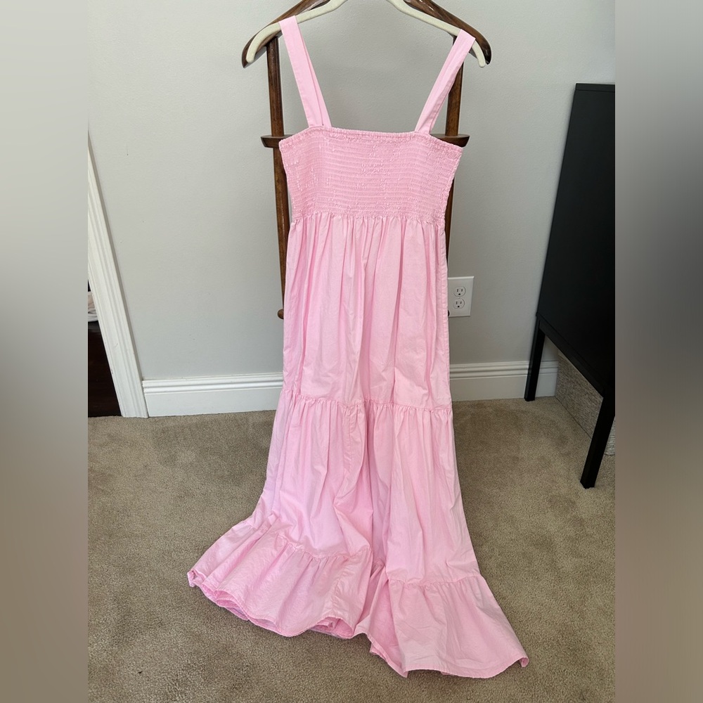 Sunday Up Boutique Light Pink Smocked Maxi Dress Size Large